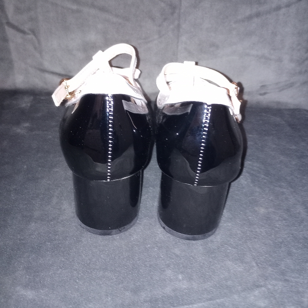 Jingpin Black and White Lolita T Steal Low Block Heel Size 37 US Size 6 NWOT - Picture 4 of 6